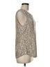DKNY Silver Sleeveless Blouse Size M - photo 4