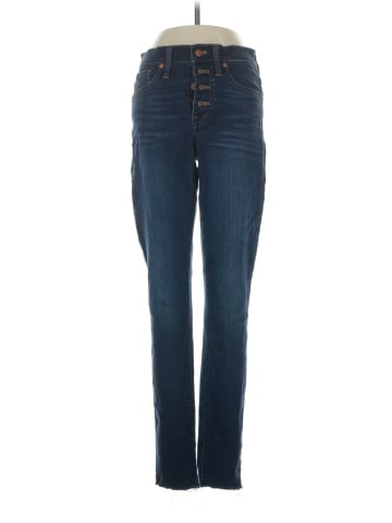 Madewell Tall 9" Mid-Rise Skinny Jeans in Julie Wash: Button-Front TENCEL&trade; Denim Edition (view 1)
