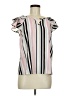Love J Stripes Pink Short Sleeve Blouse Size M - photo 1