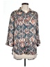 Westbound Print Gray 3/4 Sleeve Blouse Size L - photo 1