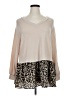 Entro Animal Print Tan Pullover Sweater Size 1X - photo 1
