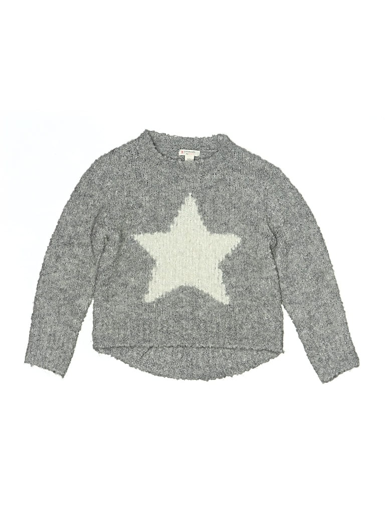 Pre-owned Crewcuts Kids' Pullover Sweater In Gray