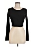 Romwe 100% Polyester Black Long Sleeve Top Size M - photo 1