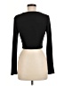 Romwe 100% Polyester Black Long Sleeve Top Size M - photo 2