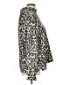 Liz Baker 100% Polyester Animal Print Ivory Silver Long Sleeve Blouse Size 12 - photo 4