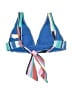No Boundaries Color Block Blue Swimsuit Top Size M - photo 1