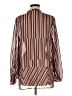 CAbi 100% Polyester Stripes Brown Long Sleeve Blouse Size M - photo 2