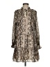 THML 100% Polyester Animal Print Brown Cocktail Dress Size XS - photo 1