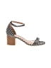 Call It Spring Checkered-gingham Black Sandals Size 9 - photo 1