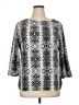 Ruby Rd. Silver 3/4 Sleeve T-Shirt Size XL - photo 1