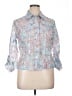 Ruby Rd. Paisley Blue 3/4 Sleeve Button-Down Shirt Size 14 - photo 1