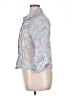 Ruby Rd. Paisley Blue 3/4 Sleeve Button-Down Shirt Size 14 - photo 5
