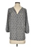 Pleione 100% Polyester Gray 3/4 Sleeve Blouse Size S - photo 1