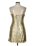 Walter Baker 100% Polyester Metallic Gold Cocktail Dress Size 10 - photo 2