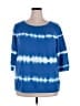 Talbots 100% Cotton Tie-dye Blue Pullover Sweater Size 2X - photo 1