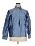 Jacqueline Ferrar Blue Long Sleeve Button-Down Shirt Size 16 - photo 1