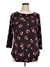 EMALINE Burgundy 3/4 Sleeve Top Size XL - photo 1