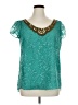 Sachin + Babi Teal Short Sleeve Blouse Size 14 - photo 1