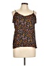 Ann Taylor LOFT 100% Polyester Brown Sleeveless Top Size Lg Petite - photo 1
