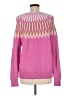 Ann Taylor LOFT Chevron-herringbone Pink Pullover Sweater Size M - photo 2