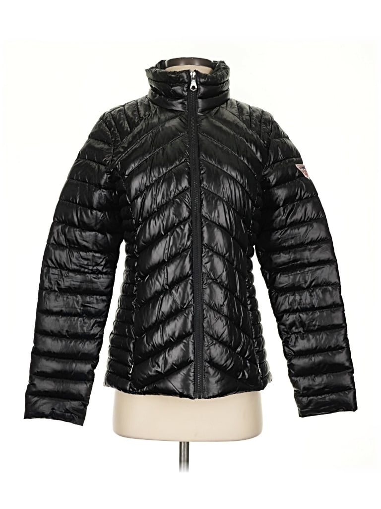Pre-owned Guess Snow Jacket In Black