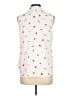Ann Taylor 100% Polyester Ivory Sleeveless Blouse Size Lg Petite - photo 2