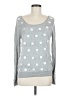 LC Lauren Conrad 100% Polyester Polka Dots Silver Pullover Sweater Size M - photo 1