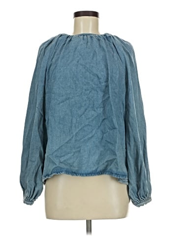 Topshop Long Sleeve Blouse (view 1)