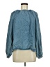 Topshop Blue Long Sleeve Blouse Size 6 - photo 1