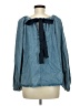 Topshop Blue Long Sleeve Blouse Size 6 - photo 2