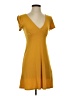 Forever 21 Solid Yellow Casual Dress Size S - photo 1