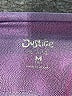 Justice 100% Polyester Metallic Purple Track Pants Size 10 - photo 3