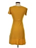 Forever 21 Solid Yellow Casual Dress Size S - photo 2