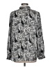 Coldwater Creek 100% Polyester Paisley Silver Long Sleeve Blouse Size L - photo 2