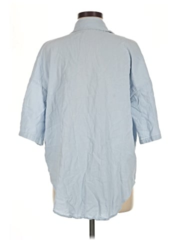 Unbranded 3/4 Sleeve Button-Down Shirt (view 2)