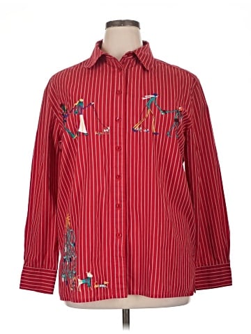 Karen Scott Sport Long Sleeve Button-Down Shirt (view 1)