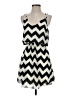 Cals 100% Polyester Chevron-herringbone Black Casual Dress Size S - photo 1