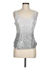 Ecru 100% Rayon Silver Sleeveless Top One size - photo 1