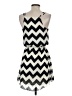 Cals 100% Polyester Chevron-herringbone Black Casual Dress Size S - photo 2