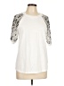 River Island Silver Short Sleeve Top Size 10 - photo 1