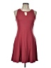 Mudd Solid Burgundy Casual Dress Size L - photo 1