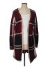 I.N. Studio Plaid Burgundy Cardigan Size L - photo 1