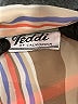 Teddi 100% Polyester Stripes Tan Short Sleeve Blouse Size 10 - photo 7