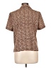 Leslie Fay 100% Polyester Tweed Brown Short Sleeve Blouse Size 10 - photo 2