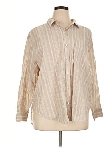 a.n.a. A New Approach Long Sleeve Button-Down Shirt (view 1)