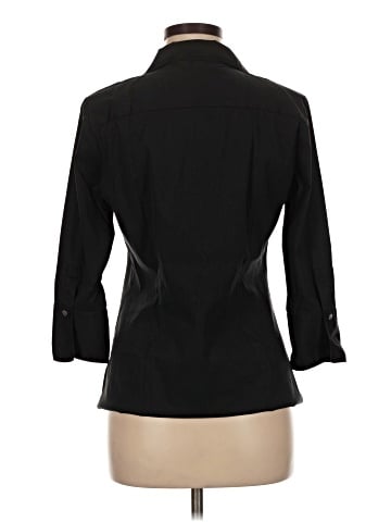 Lafayette 148 New York 3/4 Sleeve Button-Down Shirt (view 2)