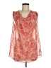 CAbi 100% Polyester Red Sleeveless Blouse Size M - photo 1