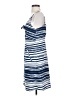 CAbi 100% Polyester Stripes Blue Casual Dress Size S - photo 5
