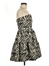 Lavender Brown Animal Print Black Cocktail Dress Size M - photo 4
