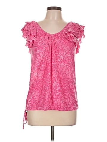 INC International Concepts Short Sleeve Blouse (view 1)